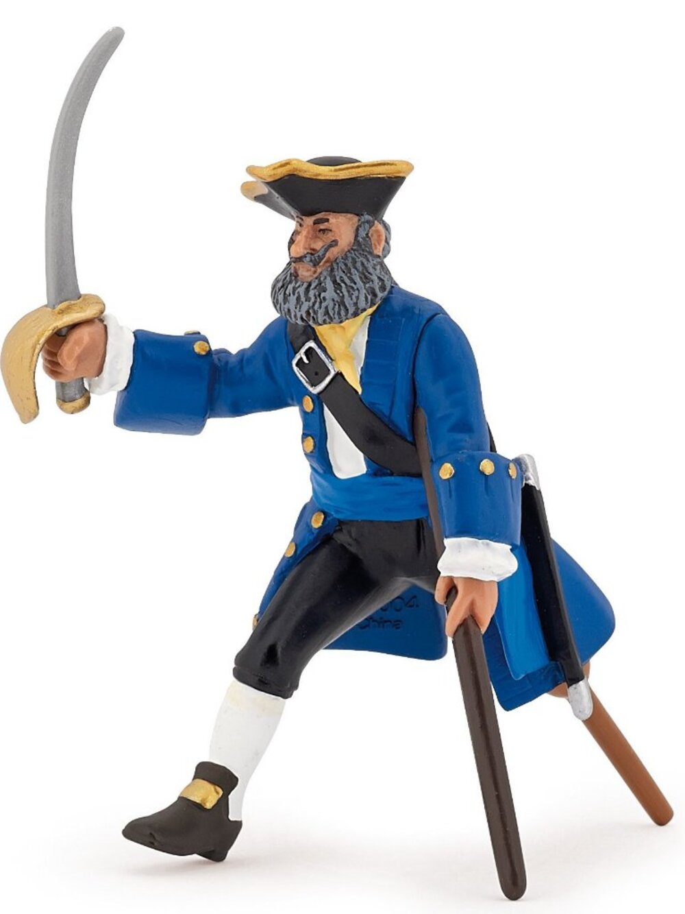 Papo Pirate The Blue Wooden Leg Captain (39415) New wTag Add-On Item